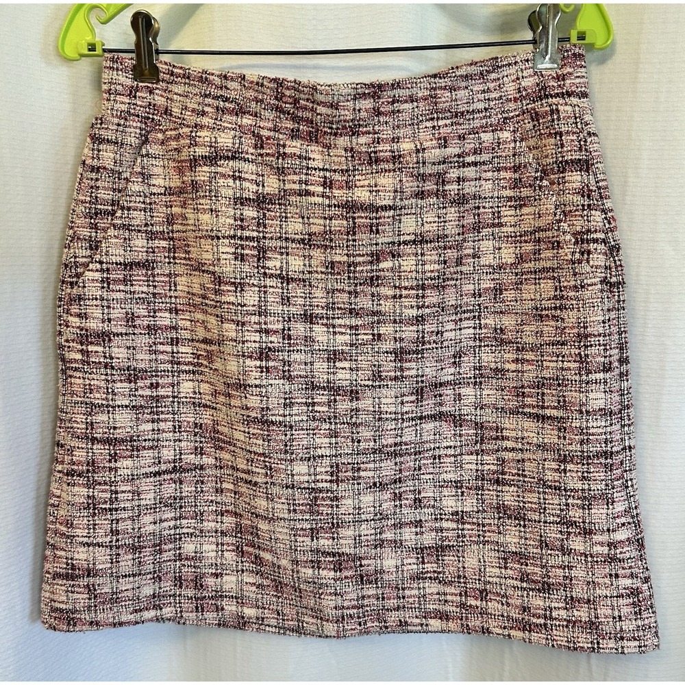 Ann Taylor Loft Pink Tweed Skirt Size S NWT Work Career